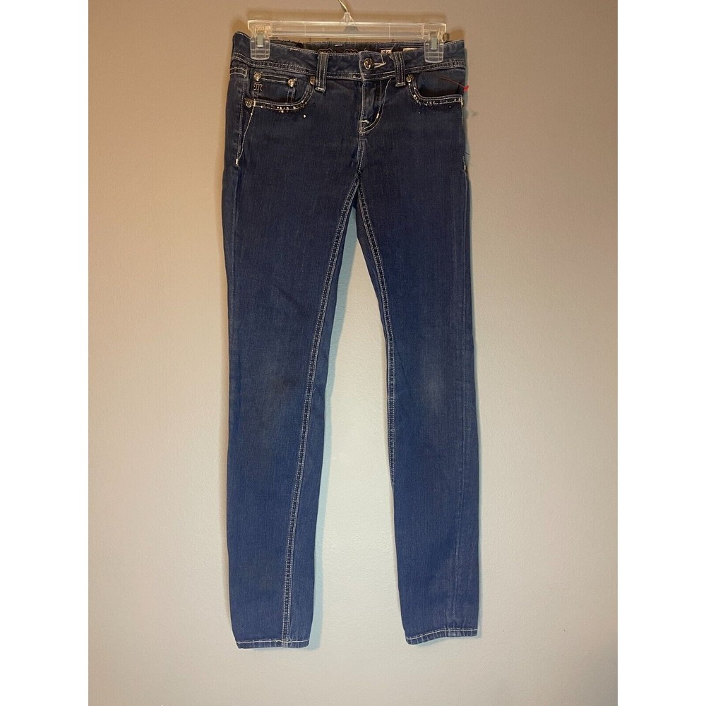 MISS ME SIGNATURE (BOOT) JEANS TAG SIZE 26 MEASURED 28X31 MM#801